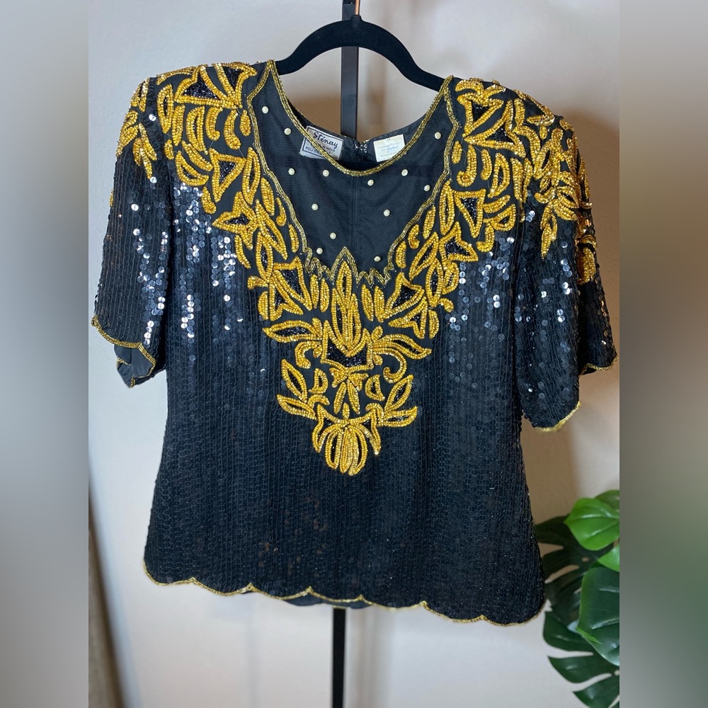 Vintage Sequin Blouse
